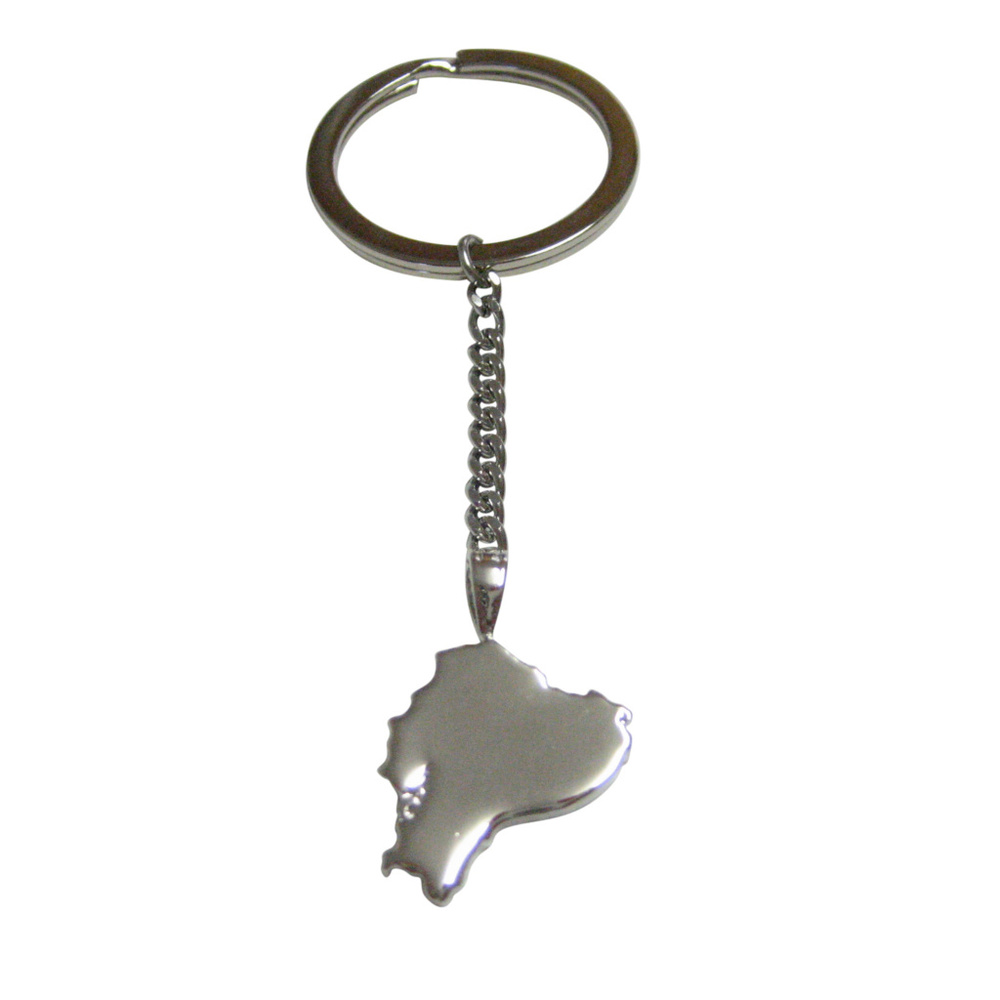 Ecuador Map Shape Pendant Keychain - image 1